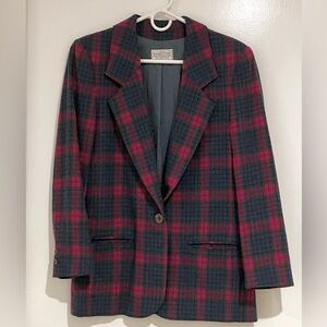PENDLETON 100% Wool Tartan Blazer.